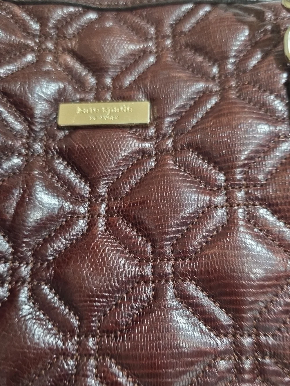 Kate Spade Quilted Leather Satchel - Deep Brown